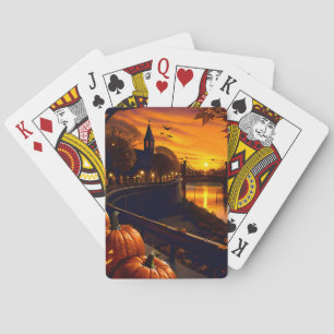 Jeu De Cartes Paysage d'Halloween deux