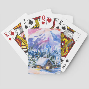 Jeu De Cartes Paysage d'hiver