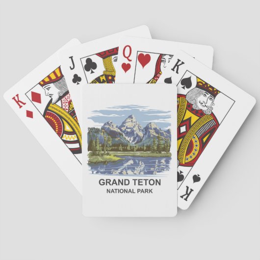 Jeu De Cartes Paysage du parc national de Grand Teton (dos)