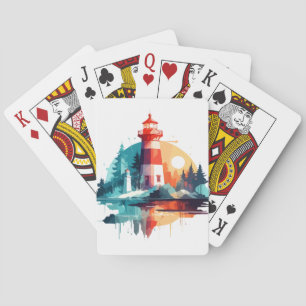 Jeu De Cartes Paysage du phare Calme Nature paisible Extérieur