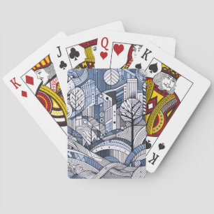 Jeu De Cartes Paysage géométrique moderne