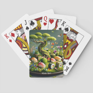 Jeu De Cartes Paysage japonais de sushi mignon fantastique