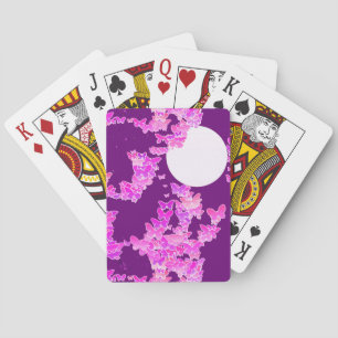 Jeu De Cartes Paysage lunaire avec papillons - orchidée, améthys