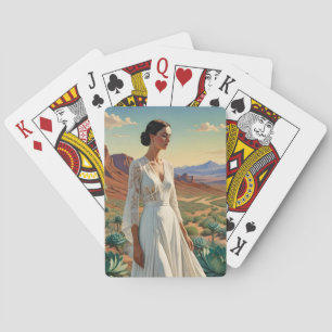 Jeu De Cartes Paysage magnifique avec une femme art spirituel