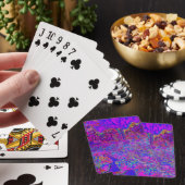 Jeu De Cartes Paysage Violet Impressionniste Psychédélique (In Situ)