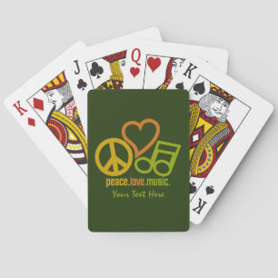 Jeu De Cartes Peace Love Music personnalisation jouer aux cartes