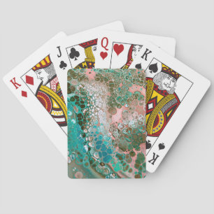Jeu De Cartes Peach & Turquoise Acrylic pour Abstract