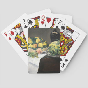 Jeu De Cartes Peaches au citron de la vie morte par Manet Impres