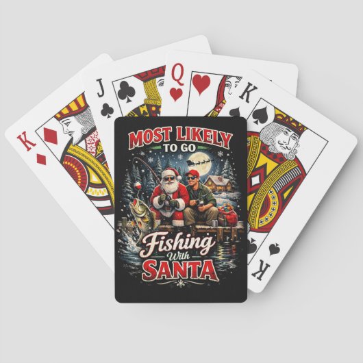 Jeu De Cartes Pêche avec le Père Noël (dos)