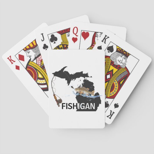 Jeu De Cartes Pêche dans le Michigan graphique (dos)