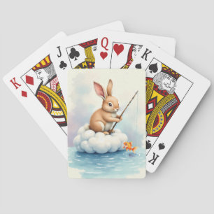 Jeu De Cartes Pêche de lapin depuis un nuage