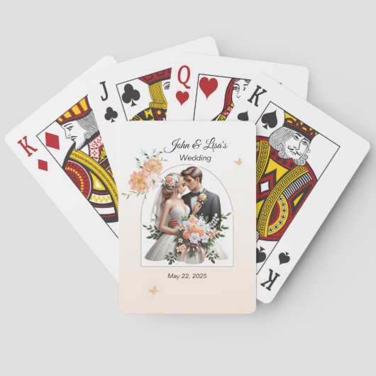 Jeu De Cartes Pêche de mariée et de chambre personnalisable (dos)