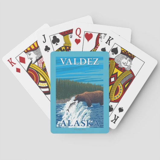 Jeu De Cartes Pêche d'ours en rivière - Valdez, Alaska (dos)