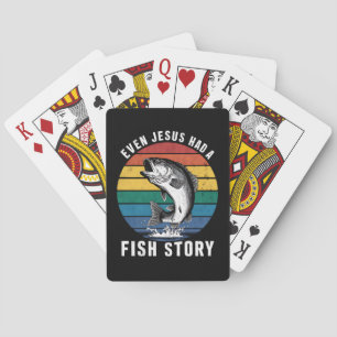Jeu De Cartes Pêche Même Jésus avait une histoire de poisson Bas