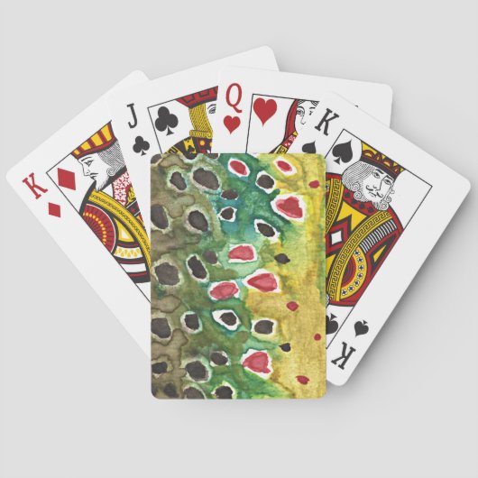 Jeu De Cartes Pêcheur Brown de truites (dos)