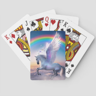 Jeu De Cartes Pégase avec arc-en-ciel