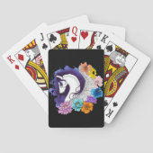 Jeu De Cartes Pegasus Noir Floral (dos)