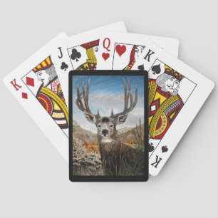 Jeu De Cartes Peinture à l'huile de cerf de Mule