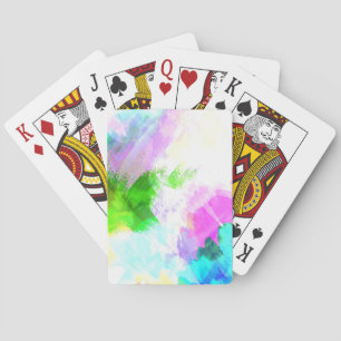 Jeu De Cartes peinture Abstraite à l'aquarelle