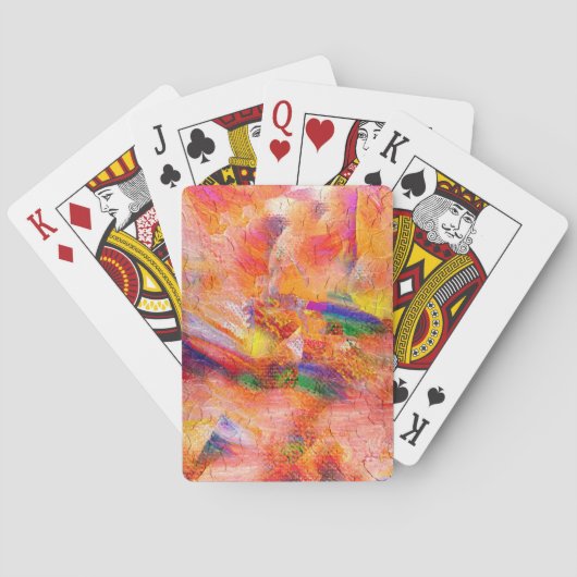 Jeu De Cartes Peinture Abstraite Coucher de soleil infini (dos)