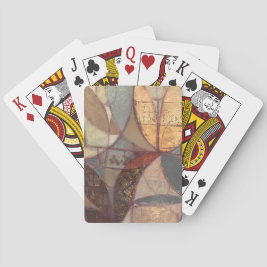 Jeu De Cartes Peinture Abstraite de feuilles florales par Norman (dos)