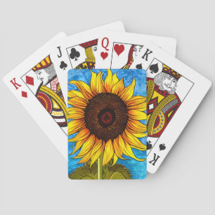 Jeu De Cartes Peinture Abstraite de tournesol