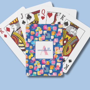 Jeu De Cartes Peinture Abstraite Personnalisée Brillante Nom