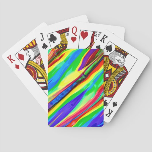 Jeu De Cartes Peinture arc-en-ciel Abstraite (dos)