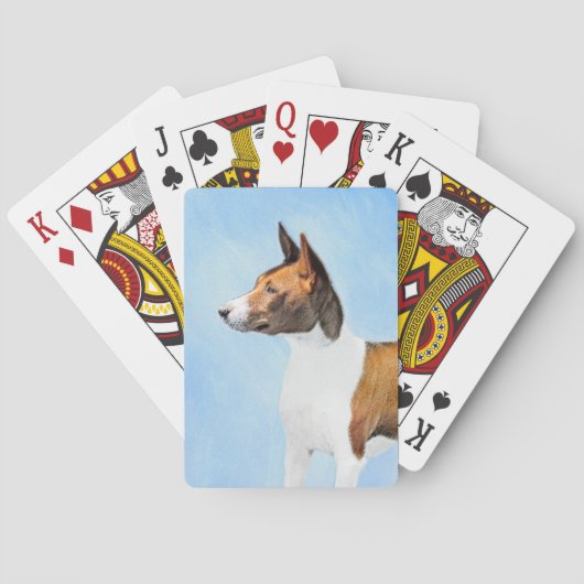 Jeu De Cartes Peinture Basenji - Belle Art Original (dos)