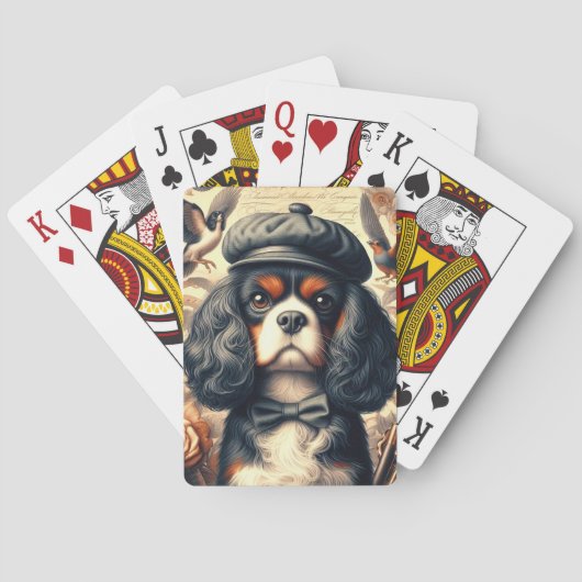 Jeu De Cartes Peinture Cavalier King Charles Spaniel (dos)
