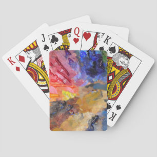 Jeu De Cartes Peinture colorée de la palette du peintre artiste
