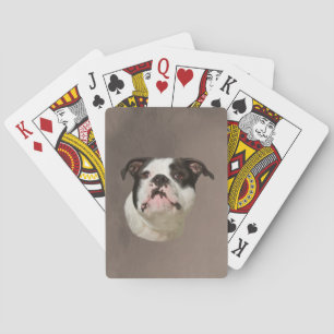 Jeu De Cartes Peinture couleur d'eau Bulldog