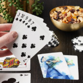 Jeu De Cartes Peinture d'aquarelle de paon (In Situ)