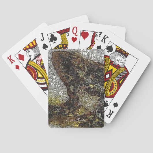 Jeu De Cartes Peinture de grenouille de style Frida Kahlo FK (dos)