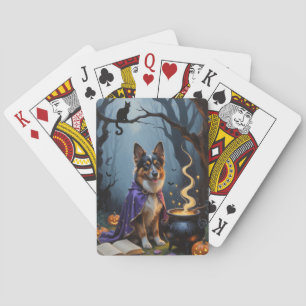 Jeu De Cartes Peinture de Halloween fantaisiste de Chien de Berg