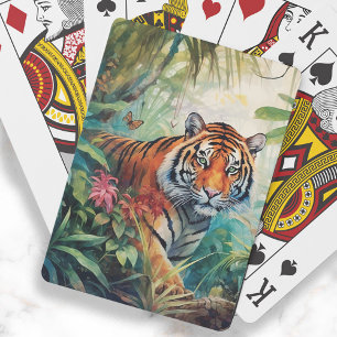 Jeu De Cartes Peinture de la jungle du tigre