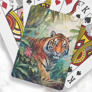 Jeu De Cartes Peinture de la jungle tigre