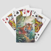 Jeu De Cartes Peinture de la jungle tigre (dos)