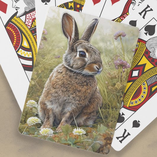 Jeu De Cartes Peinture de lapin mignon