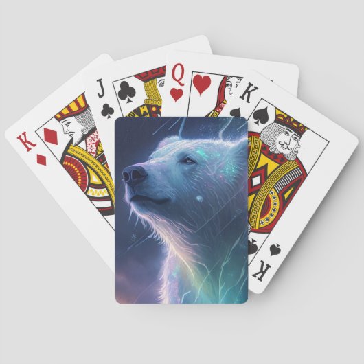 Jeu De Cartes Peinture de l'ours polaire Peinture animal Faune L (dos)