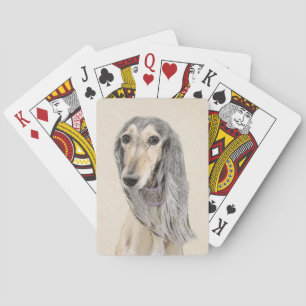 Jeu De Cartes Peinture de Saluki (Faune) - Cute Original Chien A
