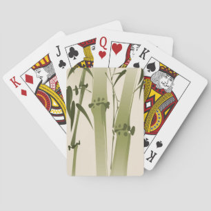 Jeu De Cartes Peinture de style oriental, branches de bambou 2