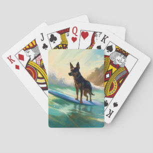 Jeu De Cartes Peinture de Surf sur Plage de Kelpie Australien