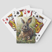Jeu De Cartes Peinture de trèfle de lapin de lapin mignon  (dos)
