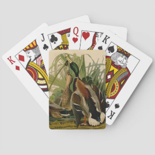 Jeu De Cartes Peinture d'oiseaux de Mallard Duck Audubon