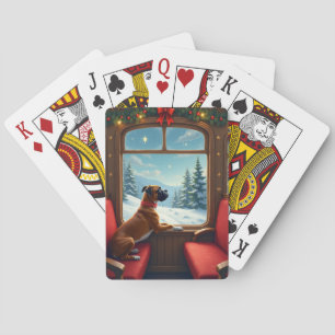 Jeu De Cartes Peinture du voyage en train de Noël de Boxer