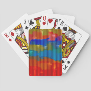 Jeu De Cartes Peinture en bambou acrylique