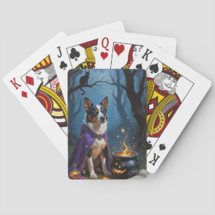 Jeu De Cartes Peinture fantaisiste d'Halloween de bétail austral