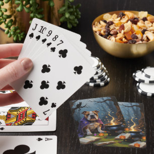 Jeu De Cartes Peinture Fantaisiste d'Halloween de Bouledogue