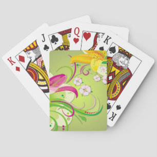 Jeu De Cartes Peinture florale personnalisée